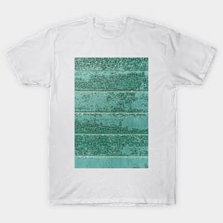 Rusty metal wall texture in green tone. Abstract background and texture for design. T-Shirt